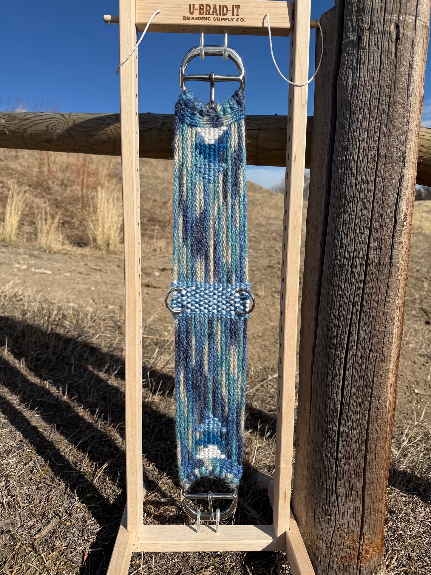 28" Blue Tie Dye Vibes Mohair Cinch