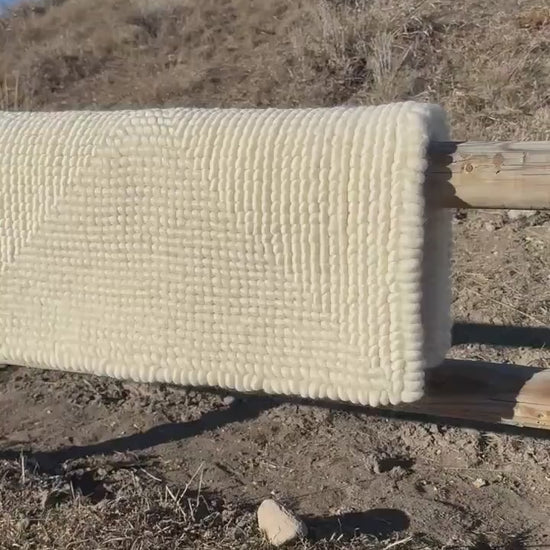 Ready to Go Natural White Pulled Wool Saddle Pad